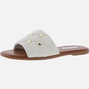 Steve madden white studded slides Size 9